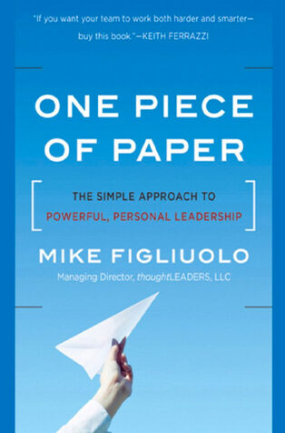 One Piece of Paper by Mike Figliuolo - Book Cover