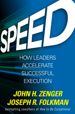 Speed by Joseph R. Folkman, John H. Zenger - Book Cover
